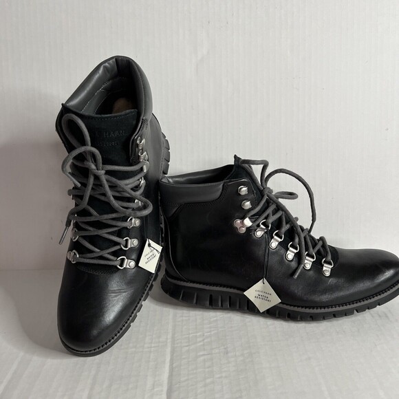 NWT Cole Haan ZeroGrand Water Resistant Hiker Boots British Black C35595 Sz 10M main image 9